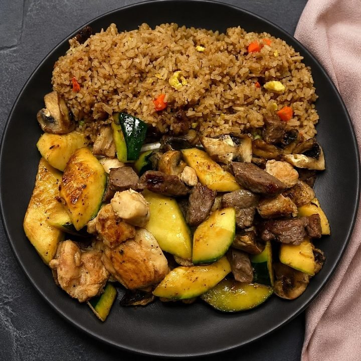 Hibachi chicken and steak